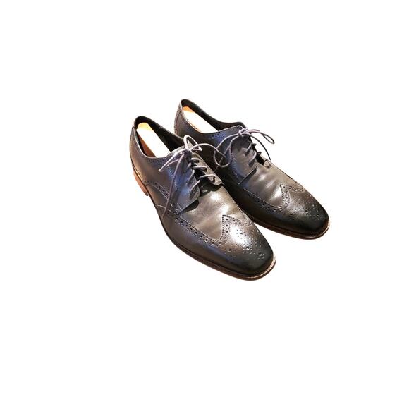 Florsheim Mens Wingtip Gray Dress Shoes Castellano Style 14137-020 Sz 10.5D - Picture 6 of 10